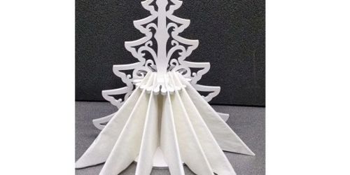طرح مدل جا دستی درختی برای برش لیزری - tree napkin holder model for laser cut ve - برای دستگاه CNC چوب و لیزر (سی ان سی)