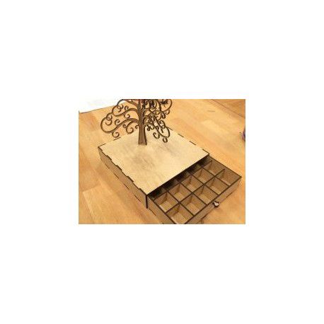 طرح جعبه جواهرات درخت زندگی - tree of life jewelry box - برای دستگاه CNC چوب و لیزر (سی ان سی)