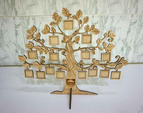 طرح درخت با قاب‌های کوچک برای برش لیزری - tree with mini frames for laser cutting ve - برای دستگاه CNC چوب و لیزر (سی ان سی)