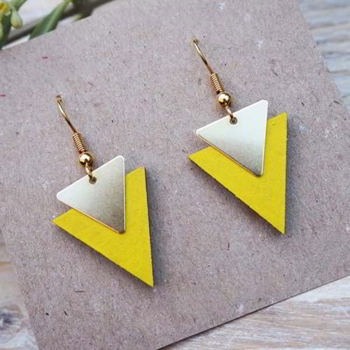 طرح گوشواره مثلثی لیزر - triangle earring design laser cut ve - برای دستگاه CNC چوب و لیزر (سی ان سی)