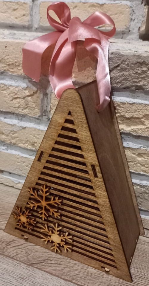 طرح جعبه هدیه مثلثی شکل برای برش لیزری قاب - triangle shape gift box for laser cut ve - برای دستگاه CNC چوب و لیزر (سی ان سی)