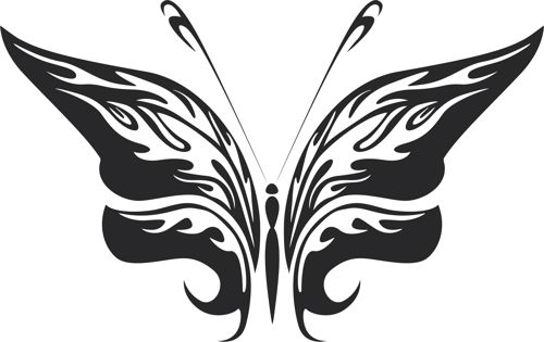 طرح هنر پروانه قبیله‌ای - tribal butterfly art 25 - برای دستگاه CNC چوب و لیزر (سی ان سی)