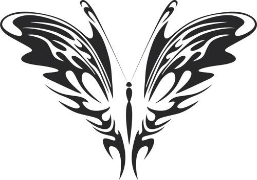 طرح هنر پروانه قبیله‌ای - tribal butterfly art 26 - برای دستگاه CNC چوب و لیزر (سی ان سی)