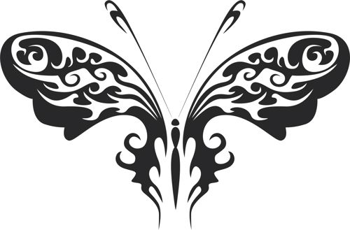 طرح پروانه قبیله‌ای هنر 30 - tribal butterfly art 30 - برای دستگاه CNC چوب و لیزر (سی ان سی)