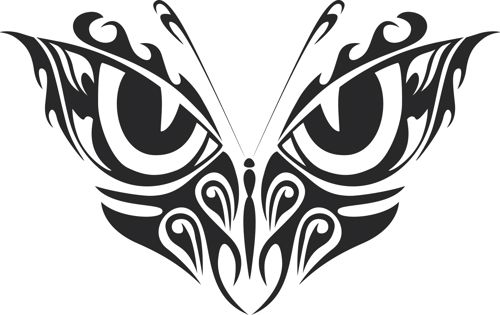 طرح هنر پروانه قبیله‌ای - tribal butterfly art 33 - برای دستگاه CNC چوب و لیزر (سی ان سی)