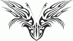 طرح هنر پروانه قبیله‌ای - tribal butterfly art 46 - برای دستگاه CNC چوب و لیزر (سی ان سی)