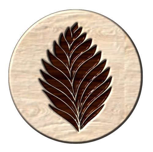 طرح برگ‌های گرمسیری چوبی دیوار تزئینی برگ هدیه - tropical leaves wood wall decor leaf gift tag ve - برای دستگاه CNC چوب و لیزر (سی ان سی)