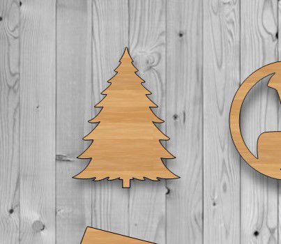 طرح ناتمام خالی چوبی درخت کریسمس برش لیزری - unfinished blank wood christmas tree laser cut ve - برای دستگاه CNC چوب و لیزر (سی ان سی)