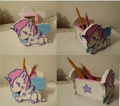 طرح میز سازمان‌دهنده یونیکورن - unicorn desk organizer - برای دستگاه CNC چوب و لیزر (سی ان سی)