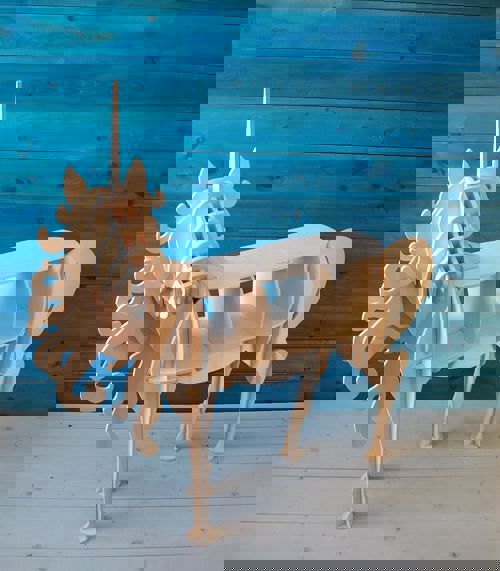 طرح قفسه ی اسب تک شاخ میلی متری برش لیزر cnc نقشه - unicorn shelf 10mm laser cut cnc plans - برای دستگاه CNC چوب و لیزر (سی ان سی)