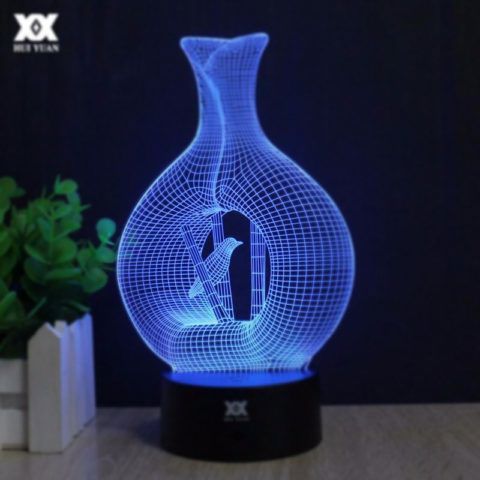 طرح مدل لامپ سه بعدی گلدانی - vase shape 3d lamp model ve - برای دستگاه CNC چوب و لیزر (سی ان سی)
