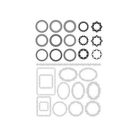 طرح مجموعه فریم گلدار - vector floral frame set ve - برای دستگاه CNC چوب و لیزر (سی ان سی)