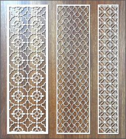 طرح الگوی گل ماهی ستونی عمودی برای برش لیزری cnc - vertical column fish flower pattern for laser cut cnc ve - برای دستگاه CNC چوب و لیزر (سی ان سی)