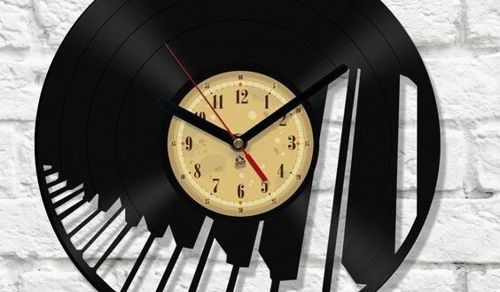 طرح ساعت پیانو ساعت وینیل برای برش لیزری - vinyl clock piano for laser cut - برای دستگاه CNC چوب و لیزر (سی ان سی)