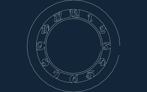 طرح ساعت دیواری cnc برش لیزری - wall clock cnc laser cutting ve - برای دستگاه CNC چوب و لیزر (سی ان سی)