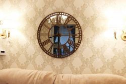 طرح ساعت دیواری دارای سوراخ‌های تهویه برای برش لیزری cnc - wall clock is ventilation holes for laser cut cnc ve - برای دستگاه CNC چوب و لیزر (سی ان سی)