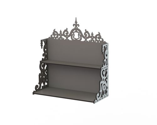 طرح قفسه دیواری دکوری برای برش لیزری - wall decor shelf for laser cutting ve - برای دستگاه CNC چوب و لیزر (سی ان سی)