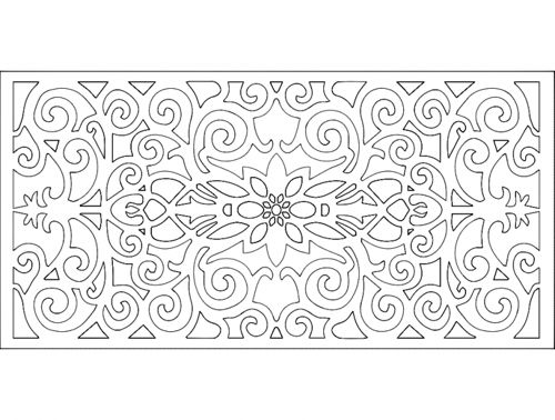 طرح جداکننده دیواری - wall separator 5 - برای دستگاه CNC چوب و لیزر (سی ان سی)