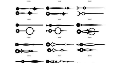 طرح عقربه‌های ساعت مچی اشاره‌گرها برای برش لیزری - watch clock hands pointers for laser cut ve - برای دستگاه CNC چوب و لیزر (سی ان سی)