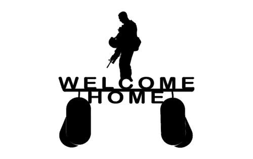 طرح به خانه خوش آمدید سرباز آزاد - welcome home soldier - برای دستگاه CNC چوب و لیزر (سی ان سی)