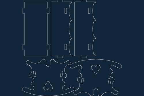 طرح wiege cradle - wiege cradle - برای دستگاه CNC چوب و لیزر (سی ان سی)