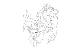 طرح حیوانات وحشی آزاد - wild animals - برای دستگاه CNC چوب و لیزر (سی ان سی)
