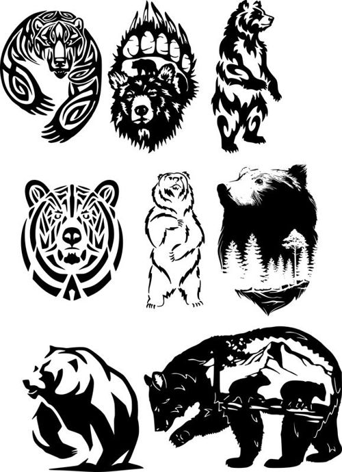 طرح حیوانات وحشی حیوانات - wildlife animals ve - برای دستگاه CNC چوب و لیزر (سی ان سی)