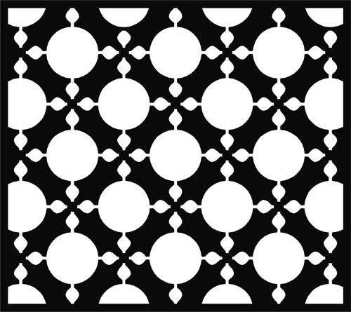 طرح شابلون گل مشبک پنجره درز برای برش لیزر - window floral lattice stencil seamless pattern for laser cut ve - برای دستگاه CNC چوب و لیزر (سی ان سی)