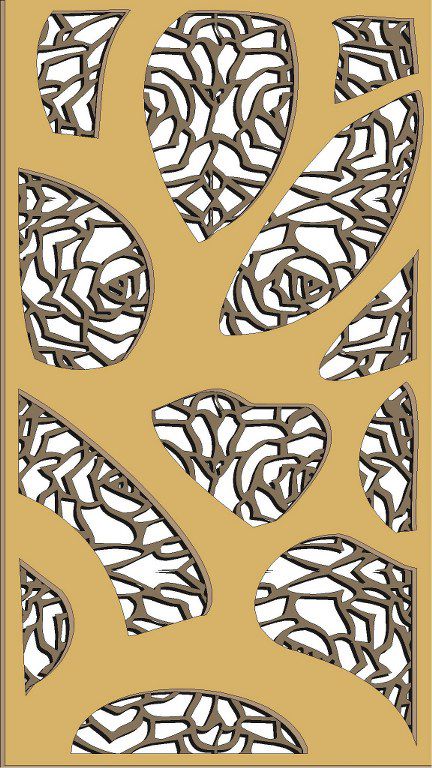 طرح الگوی حفاظ پنجره برای برش لیزری - window grill pattern for laser cutting 42 ve - برای دستگاه CNC چوب و لیزر (سی ان سی)