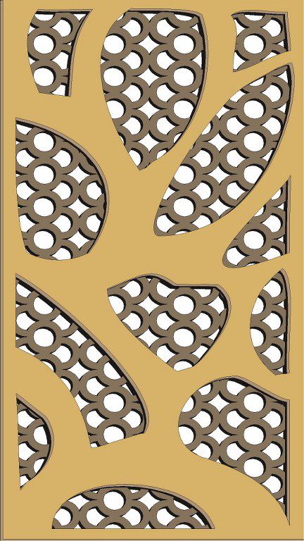 طرح الگوی حفاظ پنجره برای برش لیزری - window grill pattern for laser cutting 43 ve - برای دستگاه CNC چوب و لیزر (سی ان سی)
