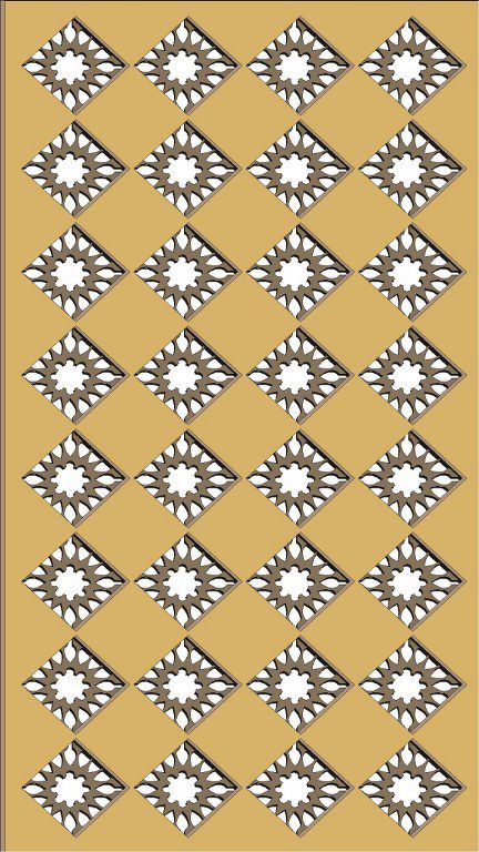 طرح الگوی حفاظ پنجره برای برش لیزری - window grill pattern for laser cutting 51 ve - برای دستگاه CNC چوب و لیزر (سی ان سی)