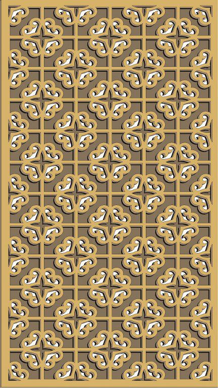 طرح الگوی حفاظ پنجره برای برش لیزری 60 - window grill pattern for laser cutting 60 ve - برای دستگاه CNC چوب و لیزر (سی ان سی)