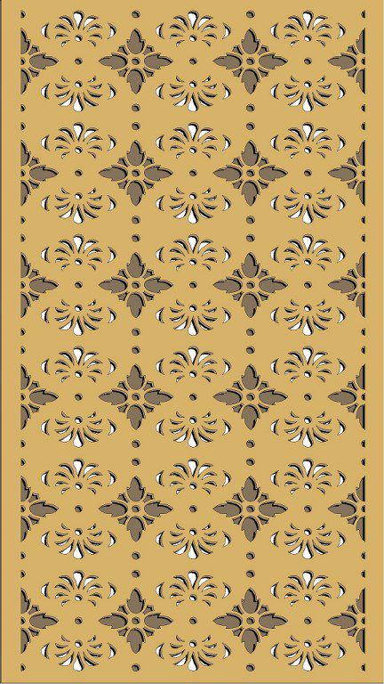 طرح الگوی حفاظ پنجره برای برش لیزری - window grill pattern for laser cutting 61 ve - برای دستگاه CNC چوب و لیزر (سی ان سی)