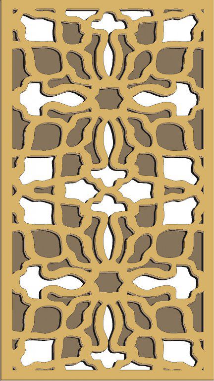 طرح الگوی حفاظ پنجره برای برش لیزری - window grill pattern for laser cutting 78 ve - برای دستگاه CNC چوب و لیزر (سی ان سی)