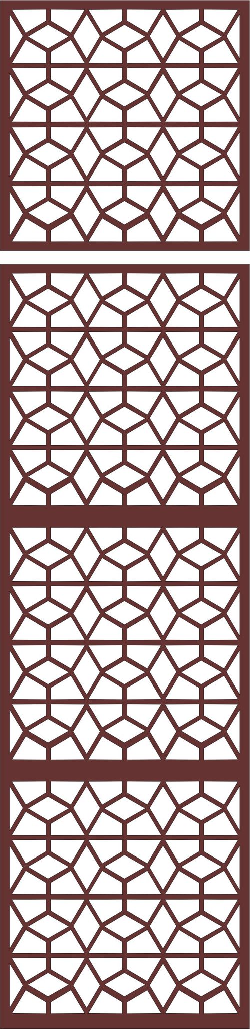 طرح الگوی یکپارچه حفره پنجره برای برش لیزری - window grill seamless pattern for laser cutting - برای دستگاه CNC چوب و لیزر (سی ان سی)
