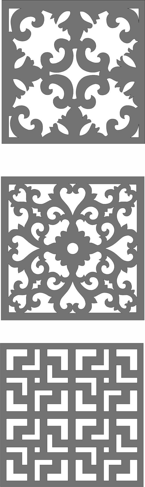 طرح پنجره جلی درز صفحه پنل های تنظیم شده - window jali seamless screen panels set - برای دستگاه CNC چوب و لیزر (سی ان سی)