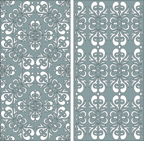 طرح‌های پنجره شبکه‌ای درز برای برش لیزری - window lattice seamless screen designs set for laser cut ve - برای دستگاه CNC چوب و لیزر (سی ان سی)
