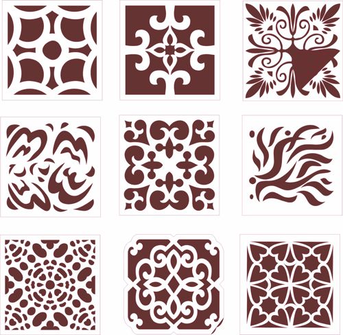 طرح مجموعه طراحی توری پنجره برای برش لیزری - window screen design set for laser cutting - برای دستگاه CNC چوب و لیزر (سی ان سی)