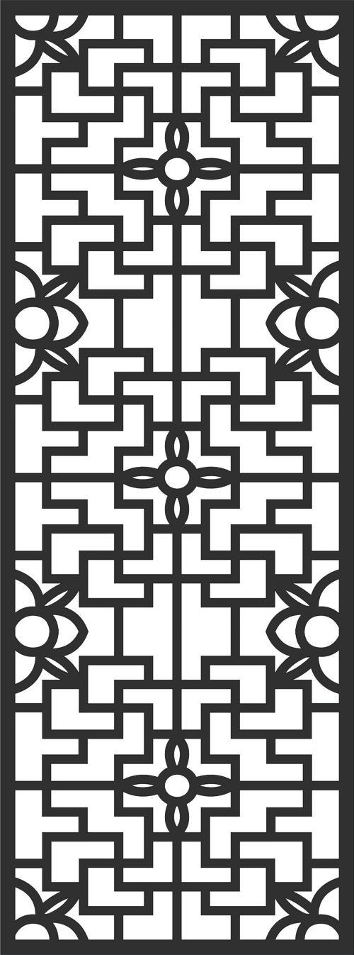 طرح پنجره توری مشبک یکپارچه جداکننده طراحی - window screen lattice seamless separator design - برای دستگاه CNC چوب و لیزر (سی ان سی)