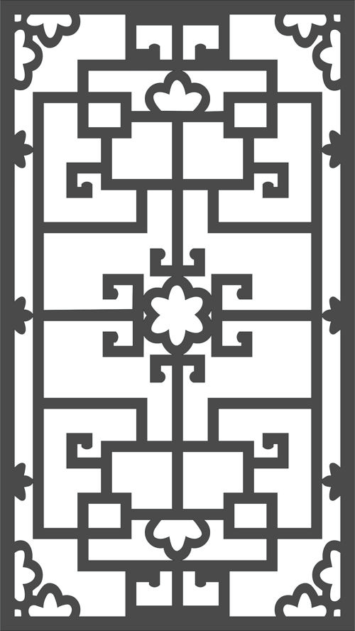 طرح پنجره توری مشبک درز جداکننده - window screen lattice seamless separator - برای دستگاه CNC چوب و لیزر (سی ان سی)
