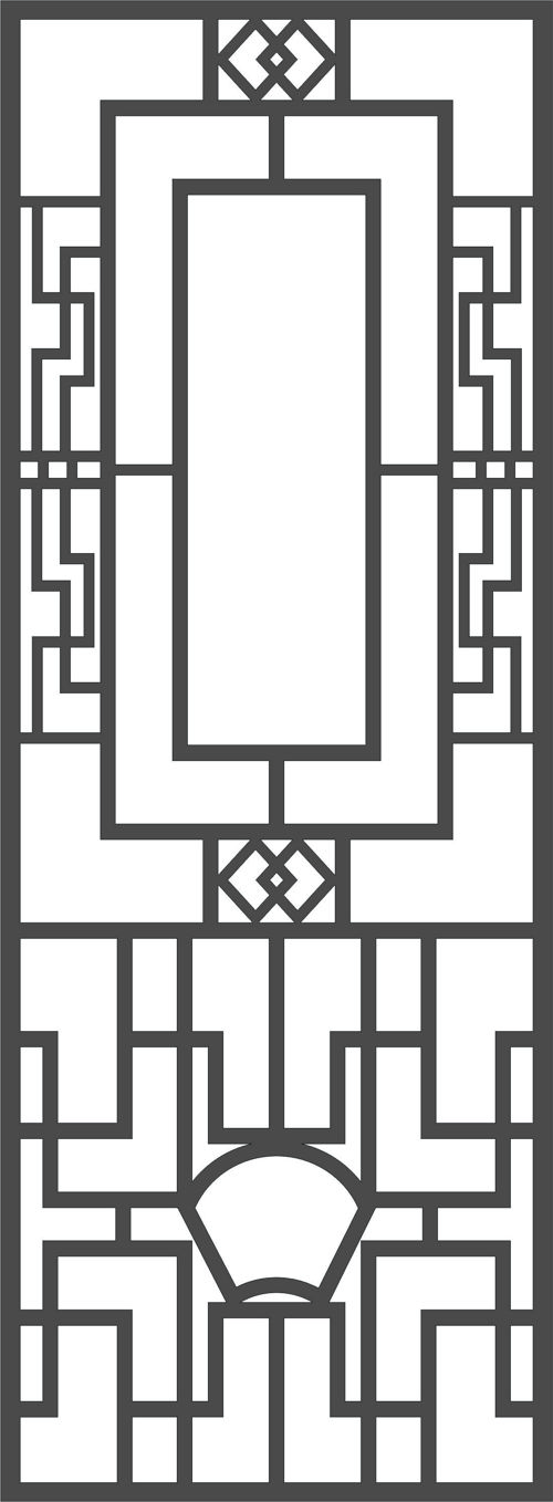 طرح پنجره صفحه شبکه درز جداکننده الگو - window screen lattice seamless separator pattern - برای دستگاه CNC چوب و لیزر (سی ان سی)