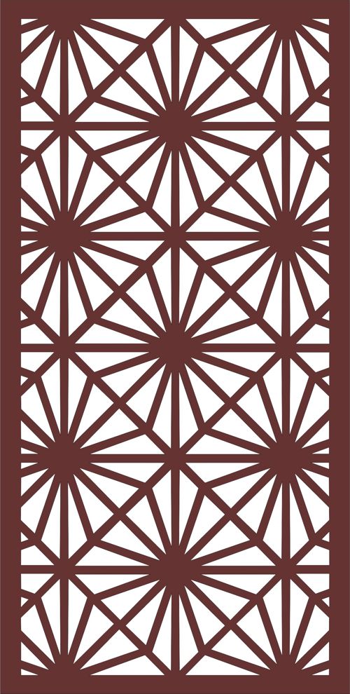 طرح الگوی گلدار یکپارچه برای برش لیزری فر - window screen panel floral seamless pattern for laser cutiing ve - برای دستگاه CNC چوب و لیزر (سی ان سی)