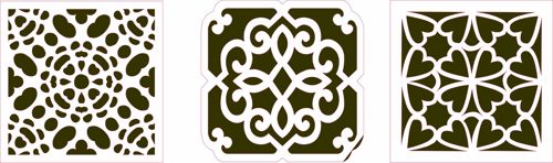 طرح الگوی مجموعه پنجره توری برای برش لیزری - window screen pattern set for laser cutting - برای دستگاه CNC چوب و لیزر (سی ان سی)