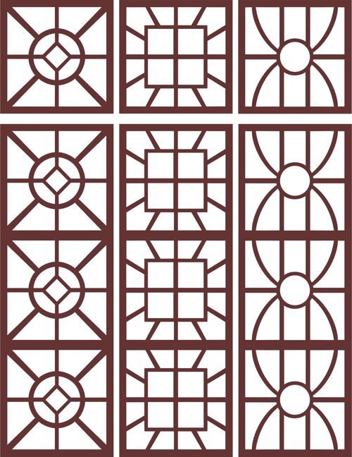 طرح جداکننده یکپارچه توری پنجره برای برش لیزری - window screen seamless separator for laser cut ve - برای دستگاه CNC چوب و لیزر (سی ان سی)