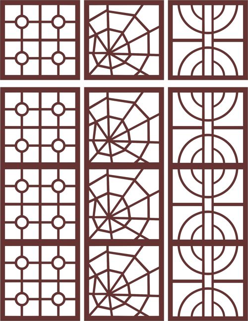طرح الگوی جداکننده درز پنجره برای برش لیزری - window screen seamless separator pattern for laser cutting - برای دستگاه CNC چوب و لیزر (سی ان سی)
