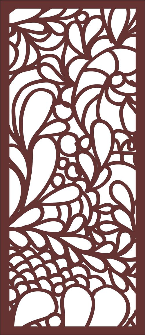 طرح الگوی گل جلی لیزری پنجره - window seamless floral jali pattern for laser cut ve - برای دستگاه CNC چوب و لیزر (سی ان سی)
