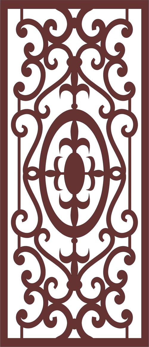 طرح پنجره درز گل روی صفحه الگوی cnc برش لیزری - window seamless floral screen pattern cnc laser cutting - برای دستگاه CNC چوب و لیزر (سی ان سی)