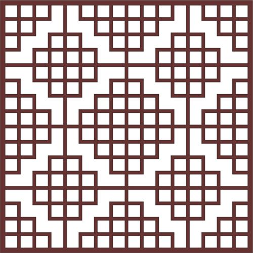 طرح الگوی گل روی پنجره درز برای برش لیزری - window seamless floral screen pattern for laser cut ve - برای دستگاه CNC چوب و لیزر (سی ان سی)