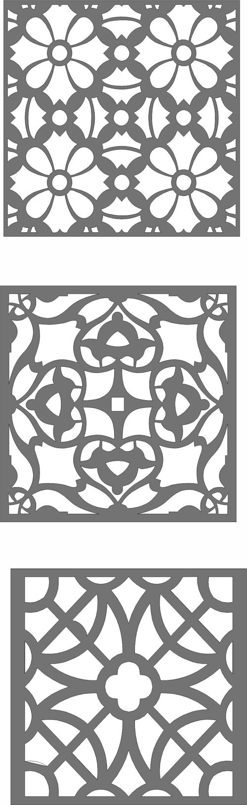 طرح الگوهای صفحه جداکننده جالی درز پنجره برای برش لیزری - window seamless jali separator screen patterns set for laser cut ve - برای دستگاه CNC چوب و لیزر (سی ان سی)