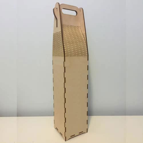 طرح بطری نوشابه دار با لولا زنده لیزر - wine bottle carrier with living hinge laser cut ve - برای دستگاه CNC چوب و لیزر (سی ان سی)